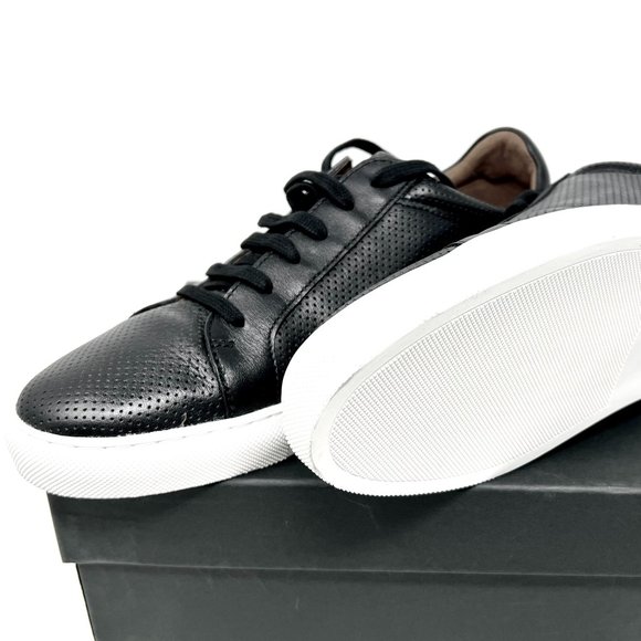 The Men's Store Bloomingdales Cupsole Perferated Leather Size 8.5 Men's Sneakers - Picture 2 of 3